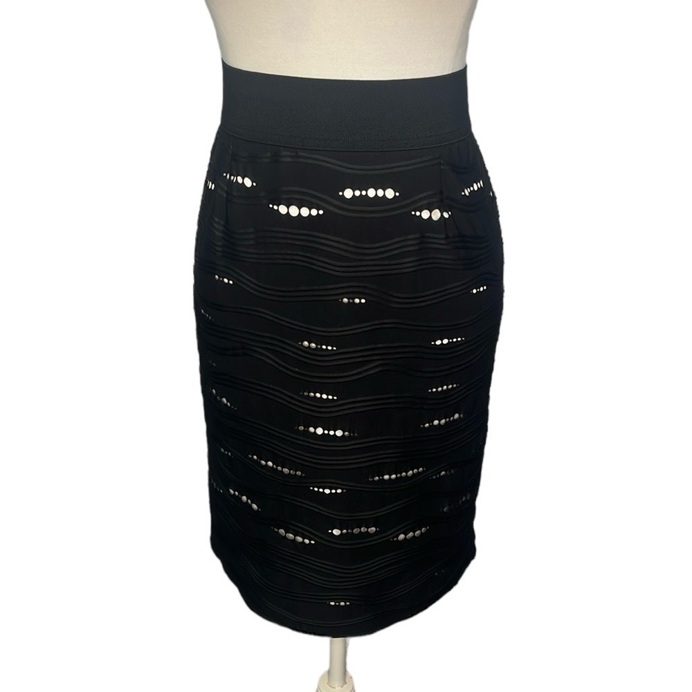 Alfani Cutout Design Skirt Black
